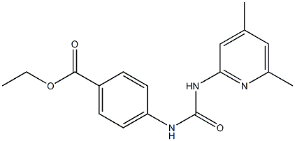 ethyl 4-(3-(4,6-dimethylpyridin-2-yl)ureido)benzoate Struktur