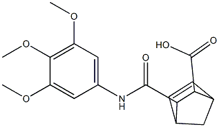 3-((3,4,5-trimethoxyphenyl)carbamoyl)bicyclo[2.2.1]hept-5-ene-2-carboxylic acid Struktur