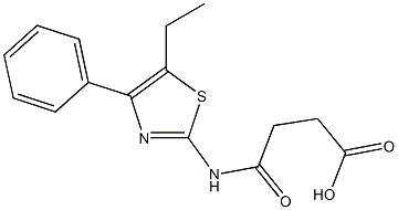 4-((5-ethyl-4-phenylthiazol-2-yl)amino)-4-oxobutanoic acid Struktur