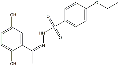 (Z)-N'-(1-(2,5-dihydroxyphenyl)ethylidene)-4-ethoxybenzenesulfonohydrazide Struktur