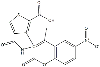 methyl 3-(6-nitro-2-oxo-2H-chromene-3-carboxamido)thiophene-2-carboxylate Struktur