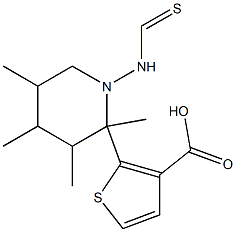 methyl 4,5-dimethyl-2-(2-methylpiperidine-1-carbothioamido)thiophene-3-carboxylate Struktur