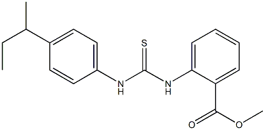 methyl 2-(3-(4-(sec-butyl)phenyl)thioureido)benzoate Struktur