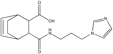 3-((3-(1H-imidazol-1-yl)propyl)carbamoyl)bicyclo[2.2.2]oct-5-ene-2-carboxylic acid Struktur