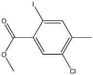 5-Chloro-2-iodo-4-methyl-benzoic acid methyl ester Struktur