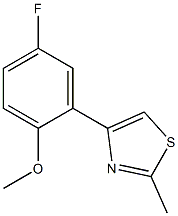 4-(5-Fluoro-2-methoxyphenyl)-2-methylthiazole Struktur