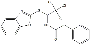 N-(1-(BENZOOXAZOL-2-YLSULFANYL)-2,2,2-TRICHLORO-ETHYL)-2-PHENYL-ACETAMIDE Struktur