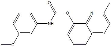 2-METHYL-8-QUINOLYL N-(3-METHOXYPHENYL)CARBAMATE Struktur