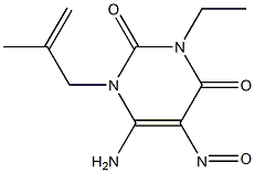 6-AMINO-3-ETHYL-1-(2-METHYLALLYL)-5-NITROSOURACIL Struktur