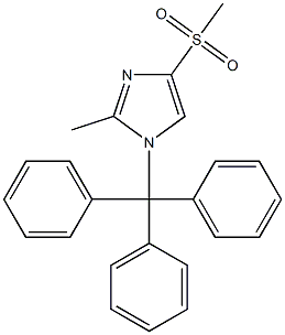 2-methyl-4-methylsulfonyl-1-(triphenylmethyl)imidazole Struktur