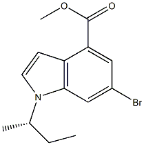 (S)-methyl 6-bromo-1-sec-butyl-1H-indole-4-carboxylate Struktur