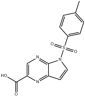 5-tosyl-5H-pyrrolo[2,3-b]pyrazine-2-carboxylic acid Struktur