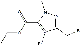 ethyl 4-bromo-3-(bromomethyl)-1-methyl-1H-pyrazole-5-carboxylate Struktur