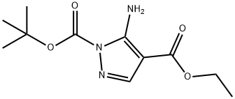 5-Amino-pyrazole-1,4-dicarboxylic acid 1-tert-butyl ester 4-ethyl ester Struktur