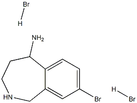 8-bromo-2,3,4,5-tetrahydro-1H-benzo[c]azepin-5-amine dihydrobromide Struktur