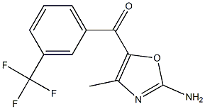 (2-amino-4-methyloxazol-5-yl)(3-(trifluoromethyl)phenyl)methanone Struktur