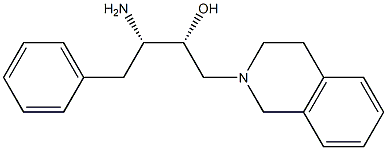 (2R,3S)-3-amino-1-(3,4-dihydroisoquinolin-2(1H)-yl)-4-phenylbutan-2-ol Struktur