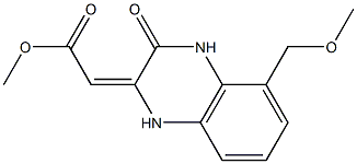 (E)-methyl 2-(5-(methoxymethyl)-3-oxo-3,4-dihydroquinoxalin-2(1H)-ylidene)acetate Struktur