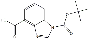 1-(tert-butoxycarbonyl)-1H-benzo[d]imidazole-4-carboxylic acid Structure