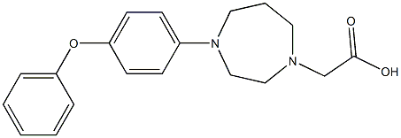 2-(4-(4-phenoxyphenyl)-1,4-diazepan-1-yl)acetic acid Struktur