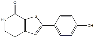 2-(4-hydroxyphenyl)-5,6-dihydrothieno[2,3-c]pyridin-7(4H)-one Struktur