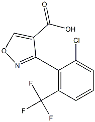 3-(2-chloro-6-(trifluoromethyl)phenyl)isoxazole-4-carboxylic acid Struktur