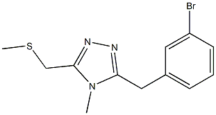 3-(3-bromobenzyl)-4-methyl-5-(methylthiomethyl)-4H-1,2,4-triazole Struktur