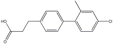 3-(4'-chloro-2'-methylbiphenyl-4-yl)propanoic acid Struktur