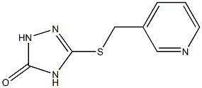 3-(pyridin-3-ylmethylthio)-1H-1,2,4-triazol-5(4H)-one Struktur