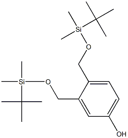 3,4-bis((tert-butyldimethylsilyloxy)methyl)phenol Struktur