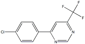 4-(4-chlorophenyl)-6-(trifluoromethyl)pyrimidine Struktur