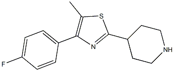 4-(4-fluorophenyl)-5-methyl-2-(piperidin-4-yl)thiazole Struktur