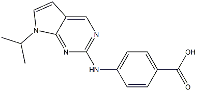 4-(7-isopropyl-7H-pyrrolo[2,3-d]pyrimidin-2-ylamino)benzoic acid Struktur