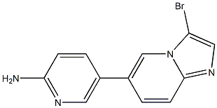 5-(3-bromoimidazo[1,2-a]pyridin-6-yl)pyridin-2-amine Struktur