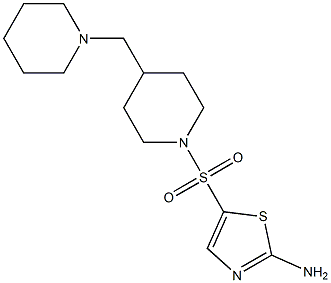 5-(4-(piperidin-1-ylmethyl)piperidin-1-ylsulfonyl)thiazol-2-amine Struktur