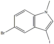 5-bromo-3-iodo-1-methyl-1H-indole Struktur