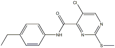 5-chloro-N-(4-ethylphenyl)-2-(methylthio)pyrimidine-4-carboxamide Struktur