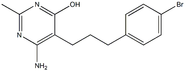 6-amino-5-(3-(4-bromophenyl)propyl)-2-methylpyrimidin-4-ol Struktur