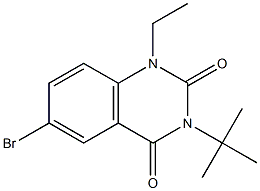 6-bromo-3-tert-butyl-1-ethylquinazoline-2,4(1H,3H)-dione Struktur