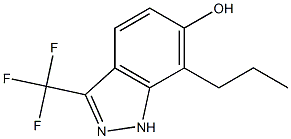 7-propyl-3-(trifluoromethyl)-1H-indazol-6-ol Struktur