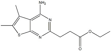 ethyl 3-(4-amino-5,6-dimethylthieno[2,3-d]pyrimidin-2-yl)propanoate Struktur