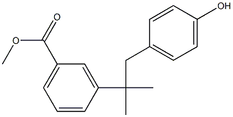 methyl 3-(1-(4-hydroxyphenyl)-2-methylpropan-2-yl)benzoate Struktur