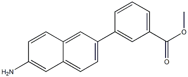 methyl 3-(6-aminonaphthalen-2-yl)benzoate Struktur