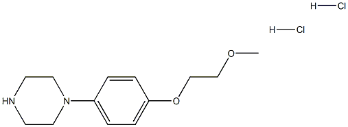 1-[4-(2-Methoxy-ethoxy)-phenyl]-piperazine dihydrochloride Struktur