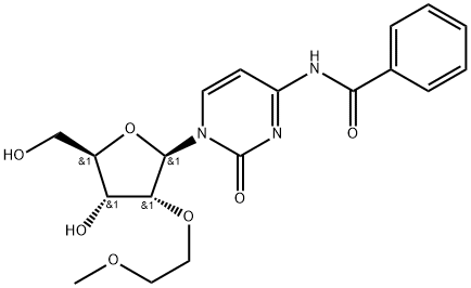 N4-Benzoyl-2'-O-(2-methoxyethyl)cytidine Struktur