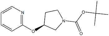 (S)-tert-butyl 3-(pyridin-2-yloxy)pyrrolidine-1-carboxylate Struktur