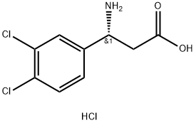 (R)-3-Amino-3-(3,4-dichlorophenyl)propanoic acid hydrochloride Struktur