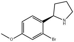 (2R)-2-(2-BROMO-4-METHOXYPHENYL)PYRROLIDINE Struktur