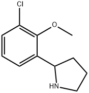 2-(3-CHLORO-2-METHOXYPHENYL)PYRROLIDINE Struktur