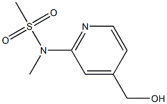 N-(4-(hydroxymethyl)pyridin-2-yl)-N-methylmethanesulfonamide Struktur